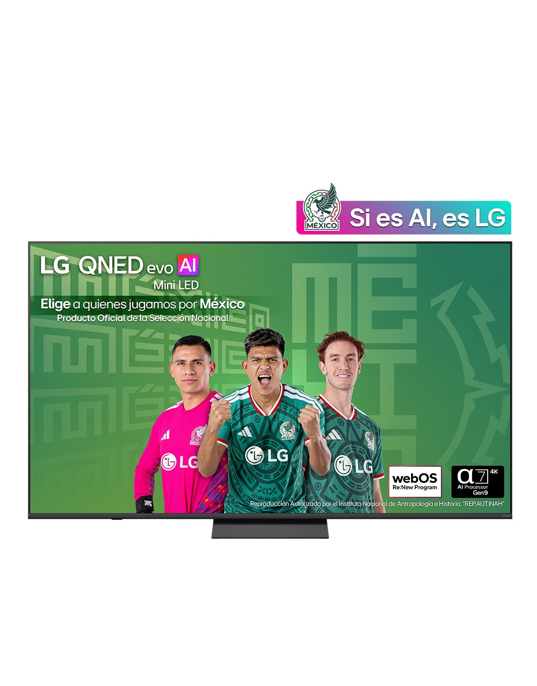 Vista frontal de Pantalla 75 pulgadas LG QNED evo AI Mini LED QNED81 4K SMART TV webOS 2026 75QNED81BSG